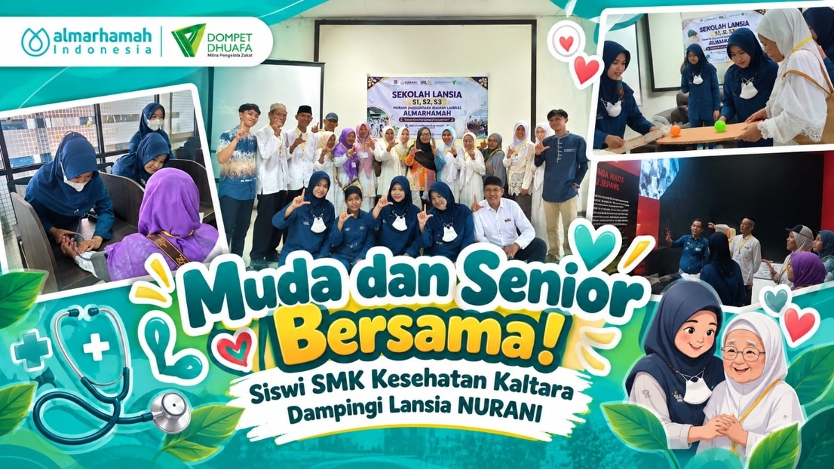 Muda dan Senior Bersama! Siswi SMK Kesehatan Kaltara Dampingi Lansia NURANI