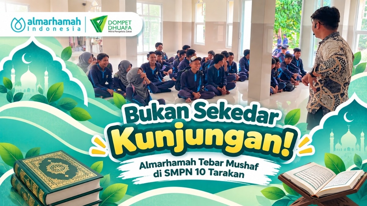 Bukan Sekedar Kunjungan! Almarhamah Tebar Mushaf di SMPN 10 Tarakan