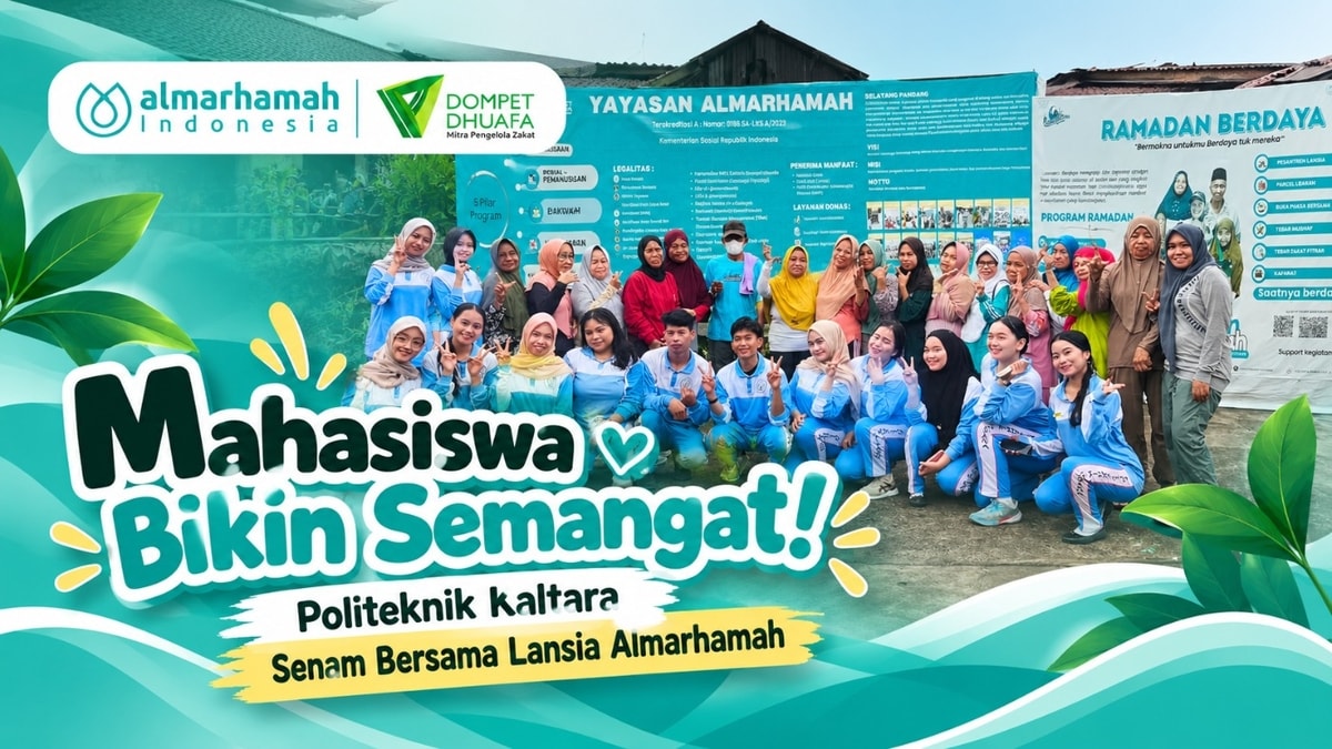 Mahasiwa Bikin Semangat! Politeknik Kaltara Senam Bersama Lansia Almarhamah
