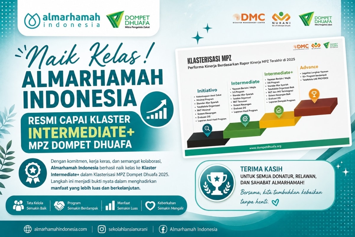 Naik Kelas! Almarhamah Indonesia Resmi Capai Klaster Intermediate+ MPZ Dompet Dhuafa