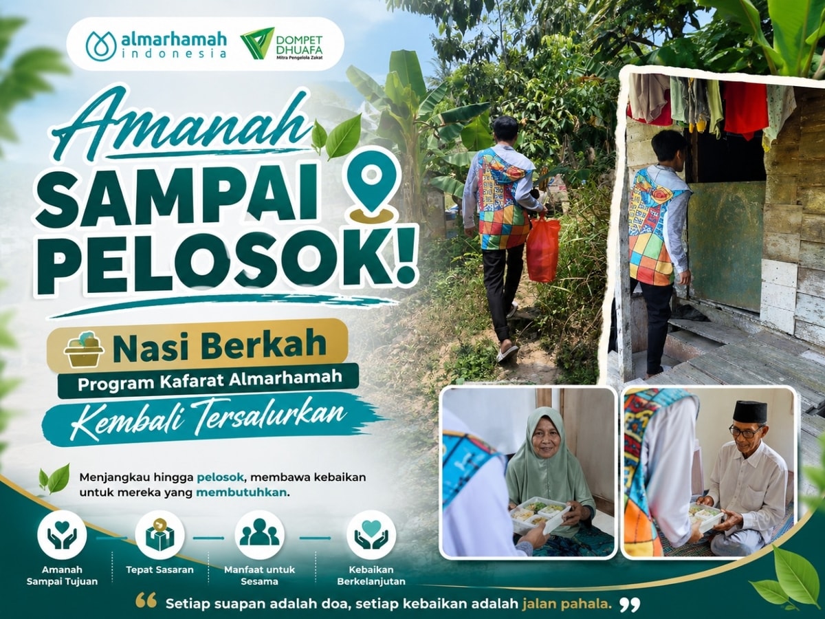 Amanah Sampai Pelosok! Nasi Berkah Program Kafarat Almarhamah Kembali Tersalurkan