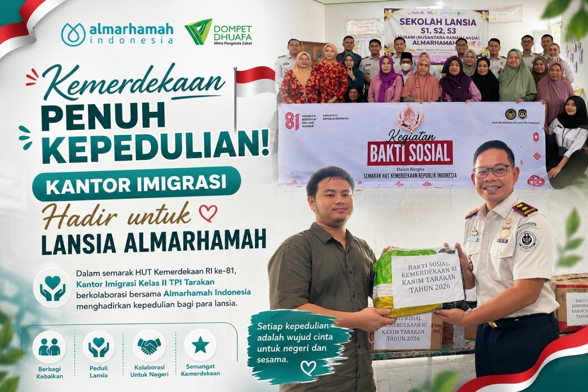 Kemerdekaan Penuh Kepedulian! Kantor Imigrasi Hadir untuk Lansia Almarhamah
