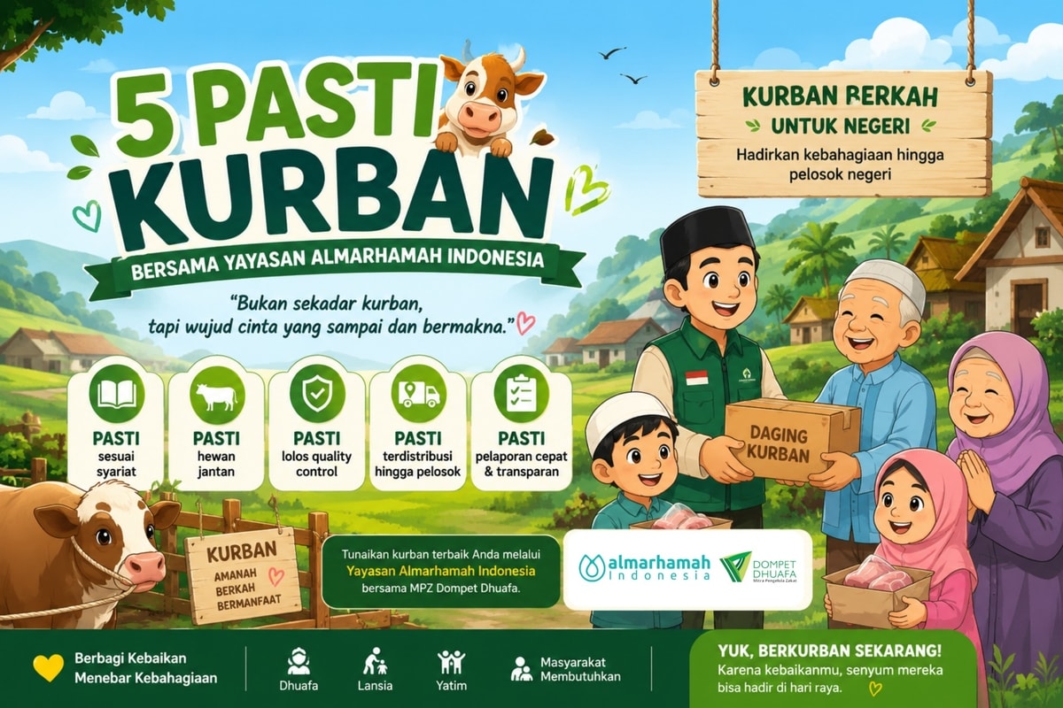5 PASTI KURBAN BERSAMA YAYASAN ALMARHAMAH INDONESIA