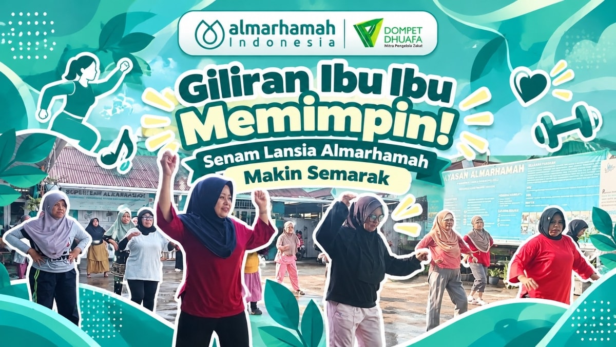 Giliran Ibu Ibu Memimpin! Senam Lansia Almarhamah Makin Semarak