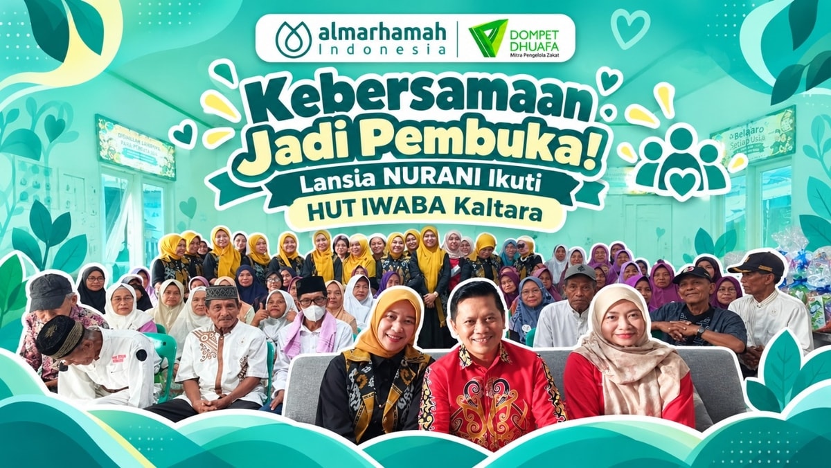 Kebersamaan Jadi Pembuka! Lansia NURANI Ikuti HUT IWABA Kaltara