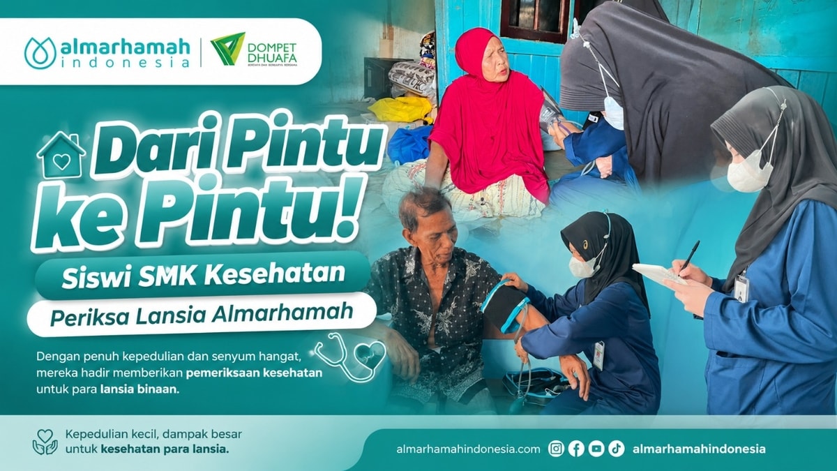 Dari Pintu ke Pintu! Siswi SMK Kesehatan Periksa Lansia Almarhamah