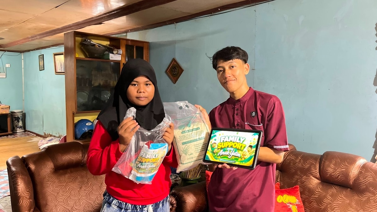 Penyaluran di lakukan langsung ke rumah rumah anak yatim