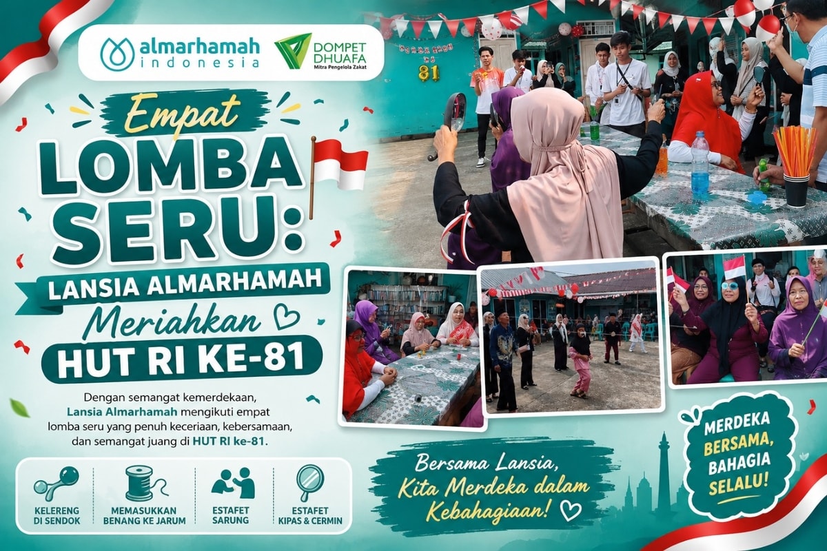 Empat Lomba Seru: Lansia Almarhamah Meriahkan HUT RI ke-81