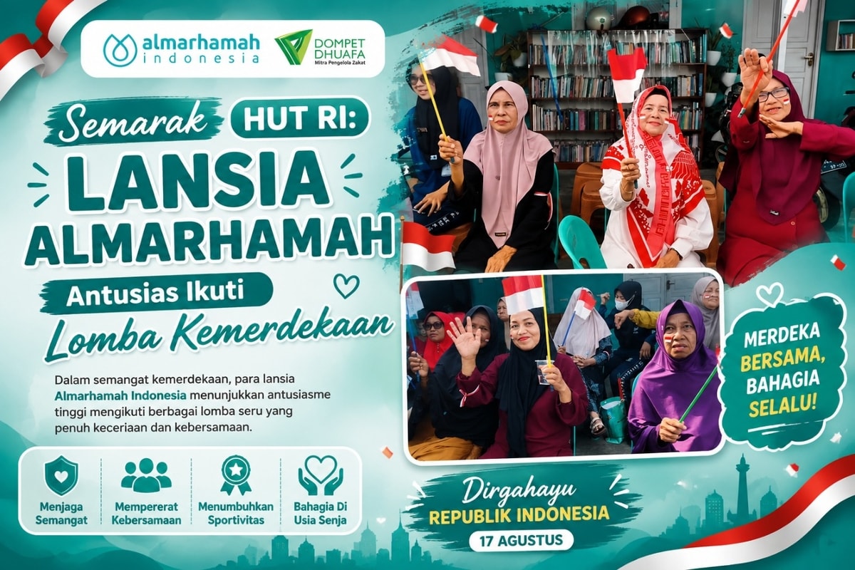 Semarak HUT RI: Lansia Almarhamah Antusias Ikuti Lomba Kemerdekaan