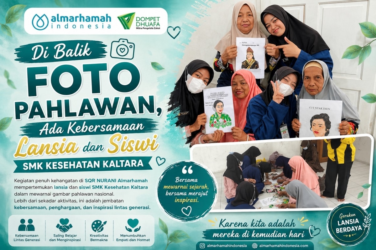 Di Balik Foto Pahlawan! Ada Kebersamaan Lansia dan Siswi SMK Kesehatan Kaltara