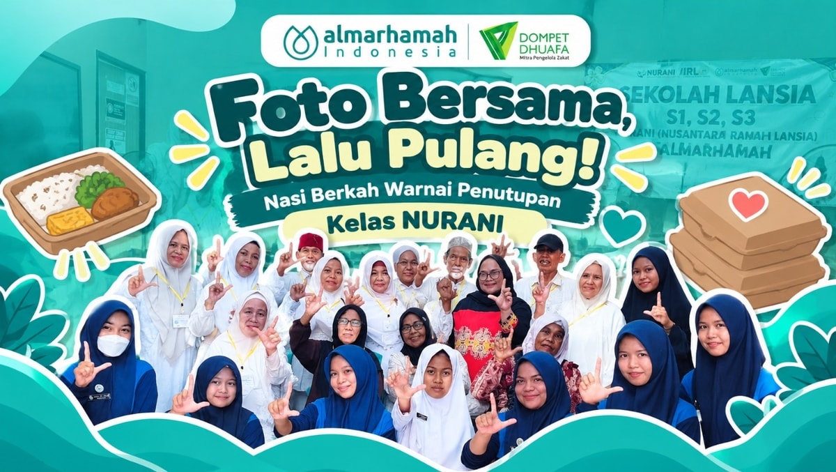 Foto Bersama, Lalu Pulang! Nasi Berkah Warnai Penutupan Kelas NURANI