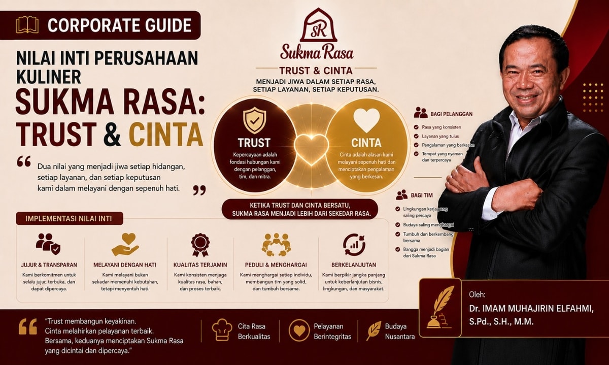 Nilai Inti Perusahaan Kuliner Sukma Rasa: TRUST & CINTA