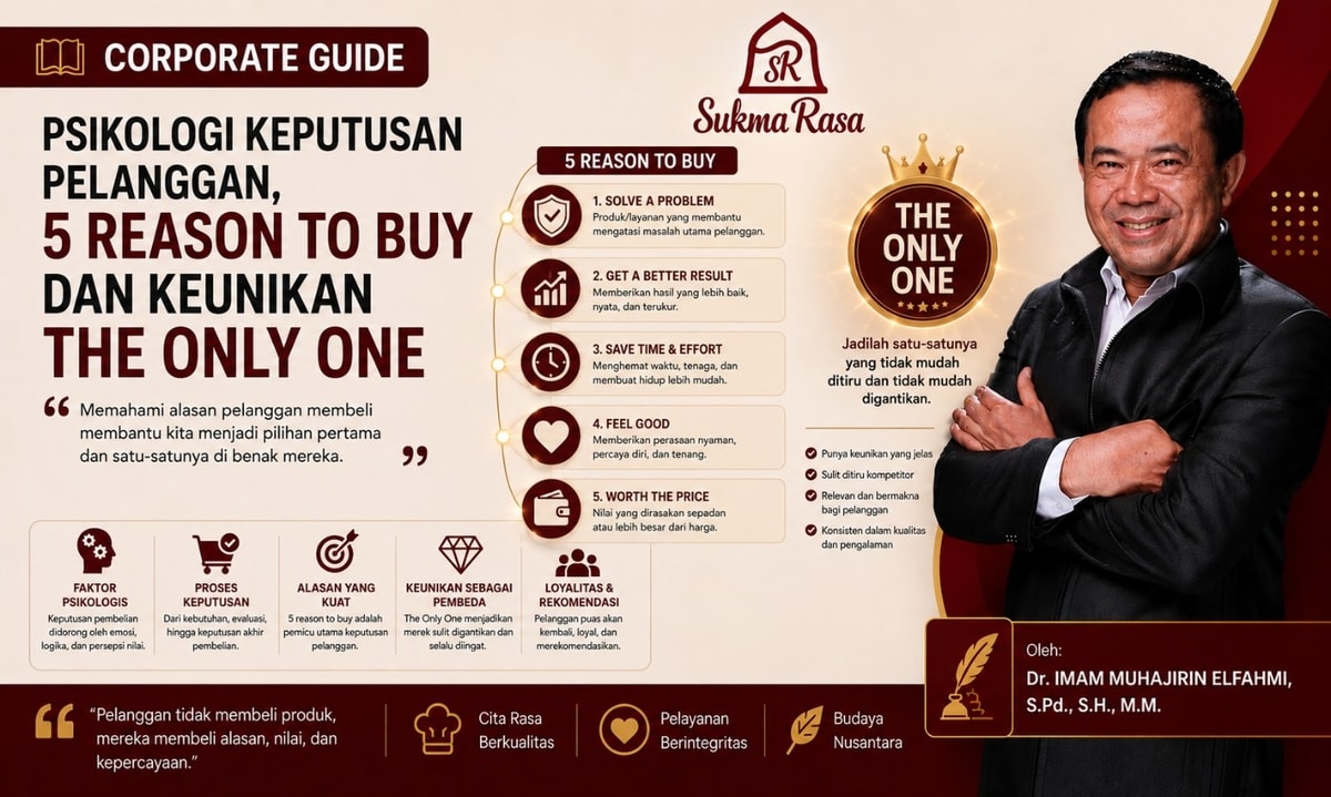 Psikologi Keputusan Pelanggan: 5 Reason to Buy dan Keunikan "The Only One" Sukma rasa