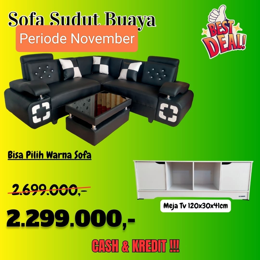 PROMO SOFA SUDUT BUAYA