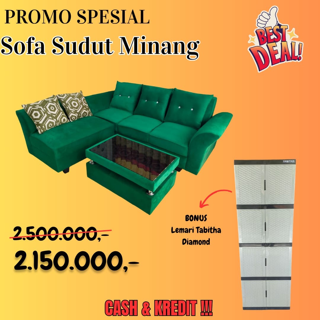 Promo Spesial Sofa Sudut Minang