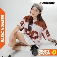 JERSIC - Jersey Basic Coklat Number Series 99 Oversize Streetwear Dry Fit Unisex