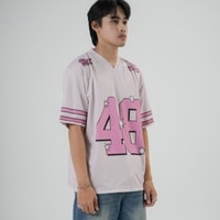 JERSIC - Jersey Basic Pink Number Series 48 Oversize Streetwear Dry Fit Unisex