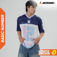 JERSIC - Jersey Basic Navy Number Series 12 Oversize Streetwear Dry Fit Unisex