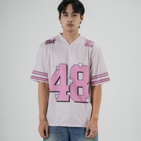 JERSIC - Jersey Basic Pink Number Series 48 Oversize Streetwear Dry Fit Unisex