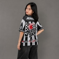 JERSIC - Jersey Series Race Hitam Putih Checkered Shift  66 Oversize Streetwear Dry Fit Unisex
