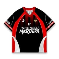 JERSIC - Jersey Indonesia Hitam Indonesia Merdeka 17 Oversize Streetwear Dry Fit Unisex