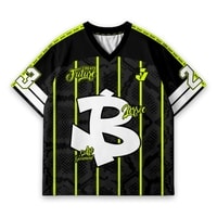 JERSIC - Jersey Series Baseball Hitam Brave B 23 Oversize Streetwear Dry Fit Unisex