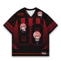 JERSIC - Jersey Anime Hitam Chainsaw Man Makima 80 Oversize Streetwear Dry Fit Unisex