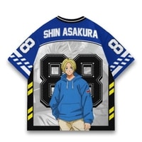 JERSIC - Jersey Anime Biru Sakamoto Days Shin Asakura 88 Oversize Streetwear Dry Fit Unisex