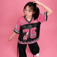 JERSIC - Jersey Anime Pink Chainsaw Man Power 76 Oversize Streetwear Dry Fit Unisex