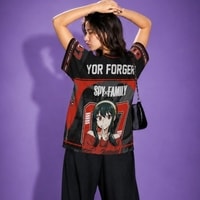 JERSIC - Jersey Anime Hitam Merah SPY x Family Yor Forger 07 Oversize Streetwear Dry Fit Unisex