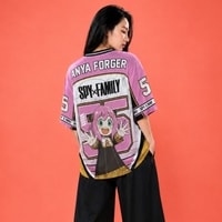 JERSIC - Jersey Anime Pink SPY x Family Anya Forger 55 Oversize Streetwear Dry Fit Unisex