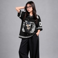 JERSIC - Jersey Anime Hitam Chainsaw Man Aki Hayakawa 00 Oversize Streetwear Dry Fit Unisex