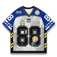 JERSIC - Jersey Anime Biru Sakamoto Days Shin Asakura 88 Oversize Streetwear Dry Fit Unisex