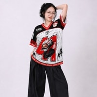 JERSIC - Jersey Anime Merah Dandadan Okarun 41 Oversize Streetwear Dry Fit Unisex