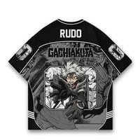 JERSIC - Jersey Anime Hitam Gachiakuta Rudo 00 Oversize Streetwear Dry Fit Unisex