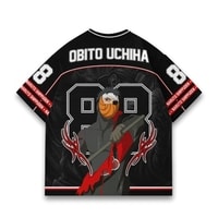 JERSIC - Jersey Anime Hitam Naruto Shippuden Obito Uciha 88 Oversize Streetwear Dry Fit Unisex