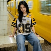 JERSIC - Jersey Anime Kuning Naruto Shippuden Naruto Uzumaki 09 Oversize Streetwear Dry Fit Unisex