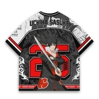 JERSIC - Jersey Anime Abu Naruto Shippuden Sasuke Uciha 25 Oversize Streetwear Dry Fit Unisex