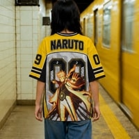 JERSIC - Jersey Anime Kuning Naruto Shippuden Naruto Uzumaki 09 Oversize Streetwear Dry Fit Unisex