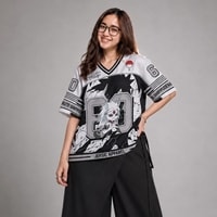JERSIC - Jersey Anime Putih Naruto Shippuden Madara Uciha 60 Oversize Streetwear Dry Fit Unisex