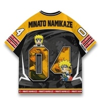 JERSIC - Jersey Anime Kuning Naruto Shippuden Minato Namikaze 04 Oversize Streetwear Dry Fit Unisex