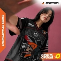 JERSIC - Jersey Anime HItam Chainsaw Man Denji 01 Oversize Streetwear Dry Fit Unisex