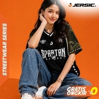 JERSIC - Jersey Army Camo Hitam Hijau Spartan Oversize Streetwear Dry Fit Unisex
