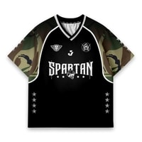 JERSIC - Jersey Army Camo Hitam Hijau Spartan Oversize Streetwear Dry Fit Unisex