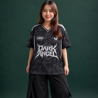JERSIC - Jersey Ghotic Hitam Dark Angel 77 Oversize Streetwear Dry Fit Unisex