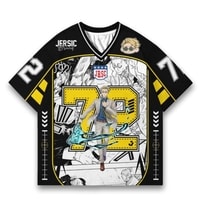 JERSIC - Jersey Anime Kuning Jujutsu Kaisen Kento Nanami 72 Oversize Streetwear Dry Fit Unisex