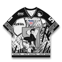 JERSIC - Jersey Anime Putih Jujutsu Kaisen Yuta Okotsu 51 Oversize Streetwear Dry Fit Unisex