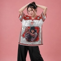 JERSIC - Jersey Anime Merah Demon Slayer Choso 40 Oversize Streetwear Dry Fit Unisex