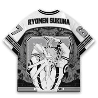 JERSIC - Jersey Anime Hitam Jujutsu Kaisen Ryomen Sukuna 67 Oversize Streetwear Dry Fit Unisex