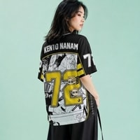 JERSIC - Jersey Anime Kuning Jujutsu Kaisen Kento Nanami 72 Oversize Streetwear Dry Fit Unisex